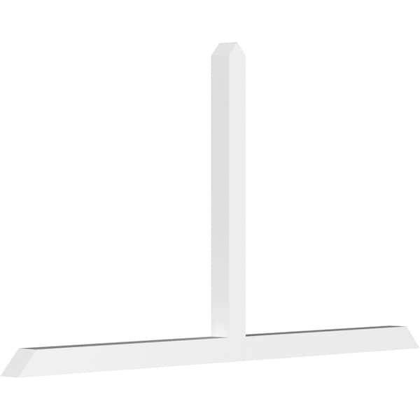 Ekena Millwork Portland Architectural Grade PVC Gable Bracket, 96"W x 52"H x 4"D x 4"F, 13/12 Pitch GBP096X52X0404POR00 - main